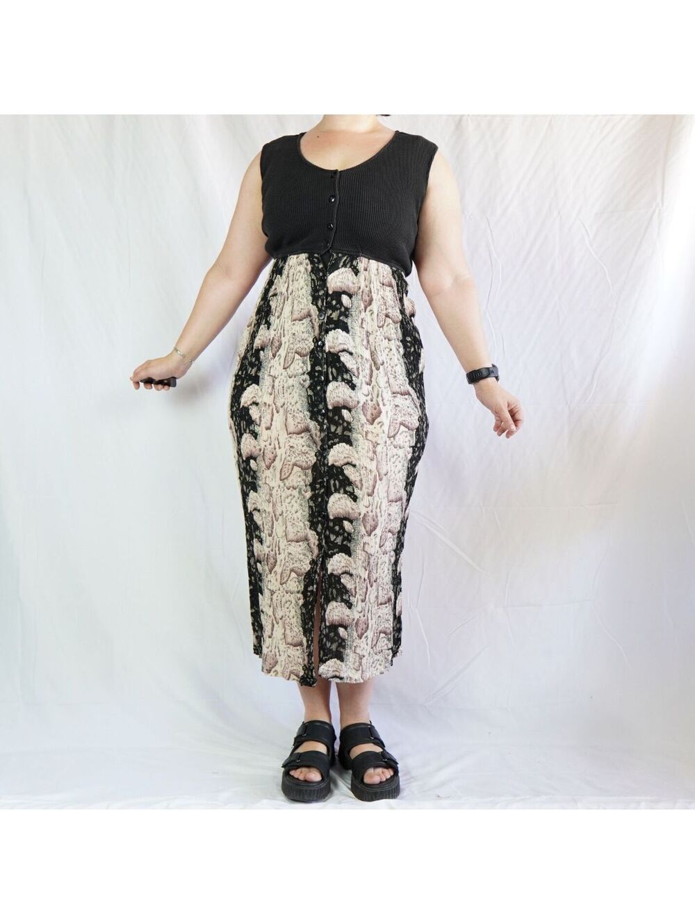 vintage whimsigoth midi dress / duster